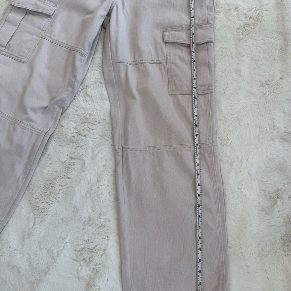 H&M Divided Beige Cargo Pants Wide Leg Utility Trousers US 8 - Picture 9 of 10